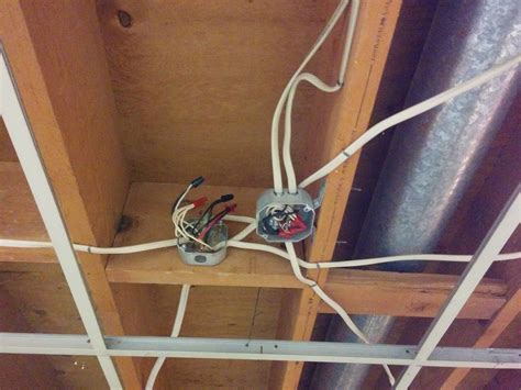 electrical box between joists|how to install junction box above ceiling.